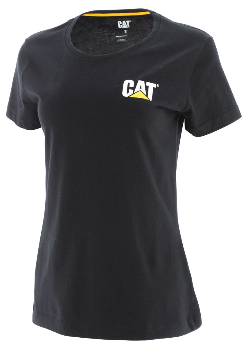  CAT Women's 1010009 Women's Trademark T-Shirt - X-Small - Black  : Clothing, Shoes & Jewelry