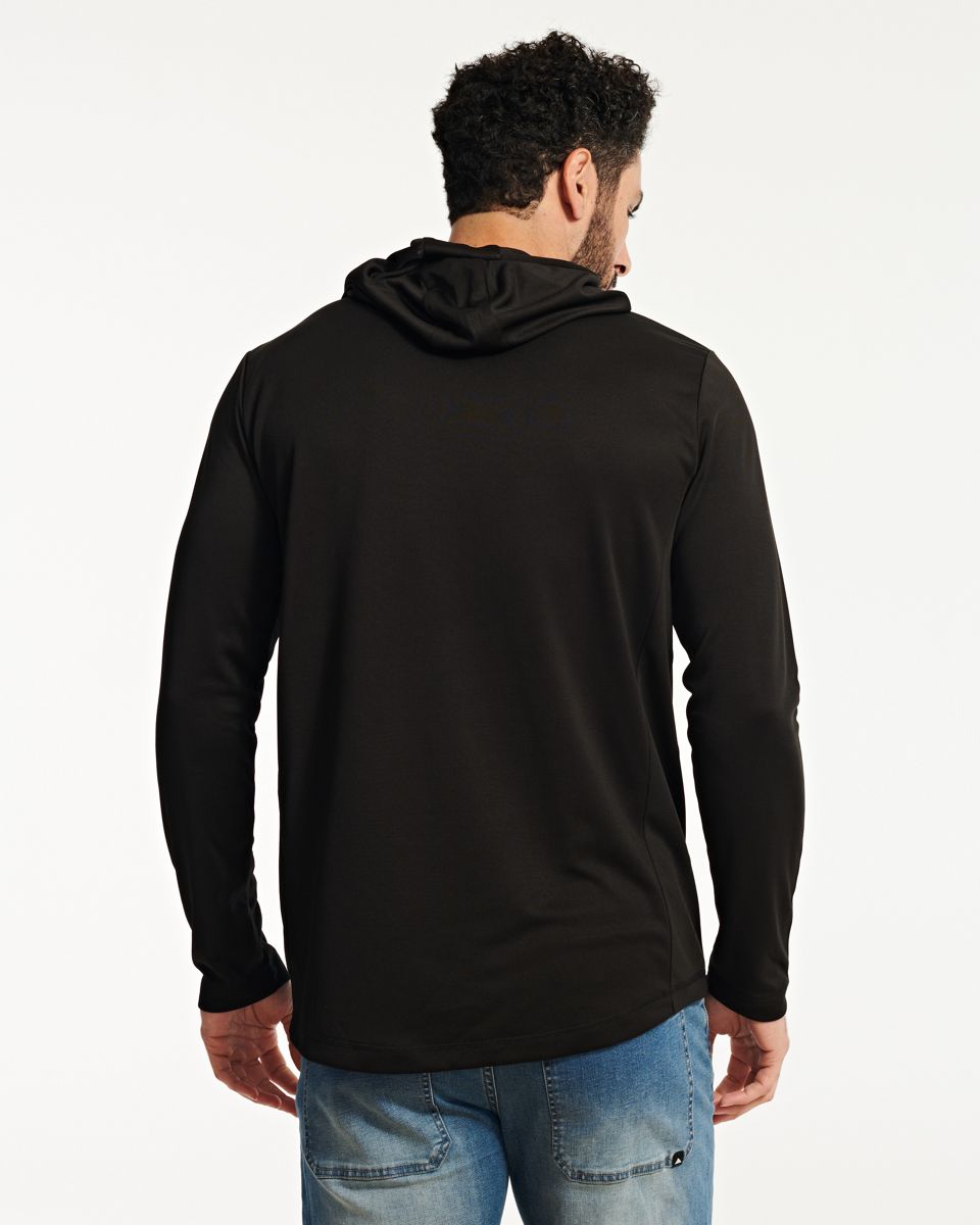 Coolmax Lightweight Pullover Hoodie, Black, dynamic 3