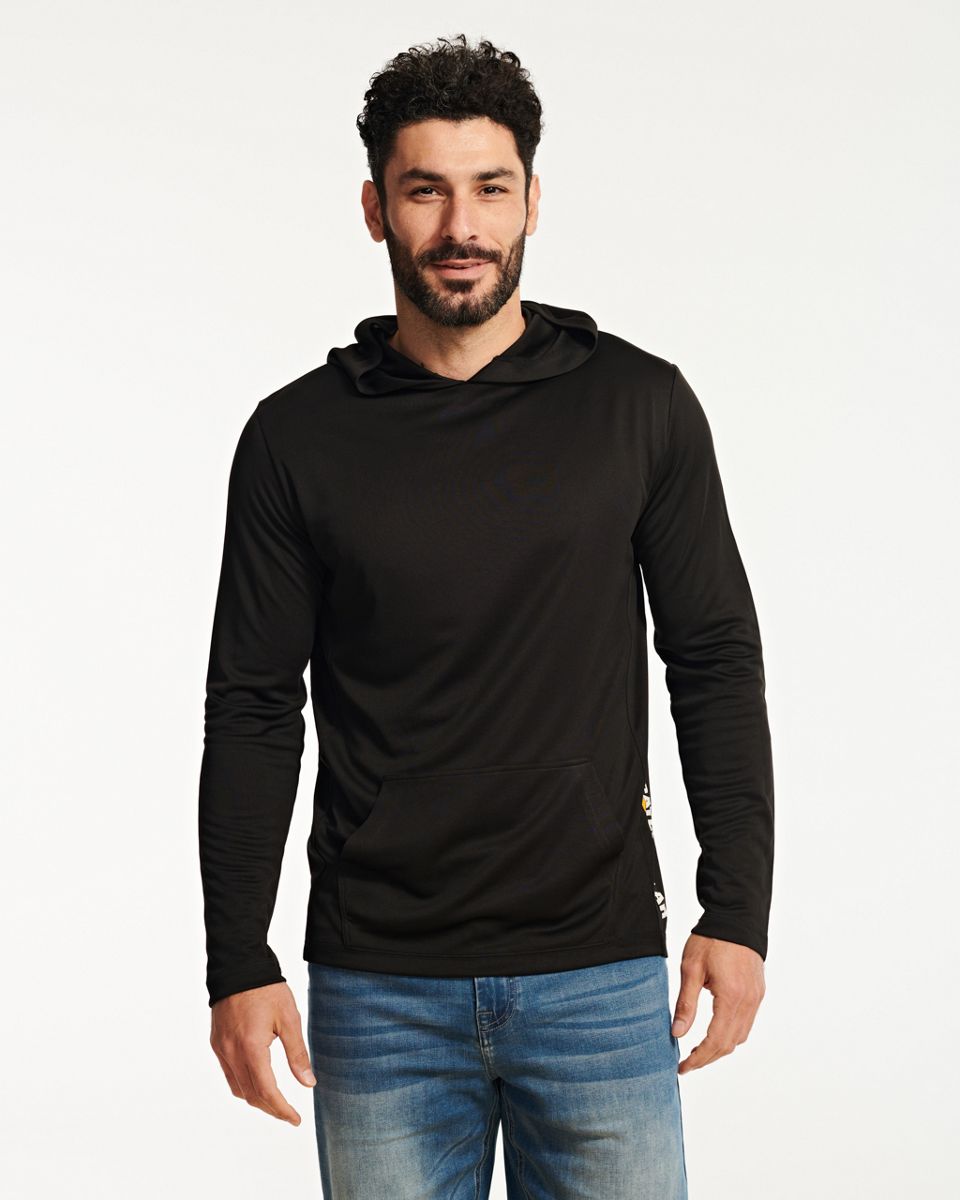 Coolmax Lightweight Pullover Hoodie, Black, dynamic 2