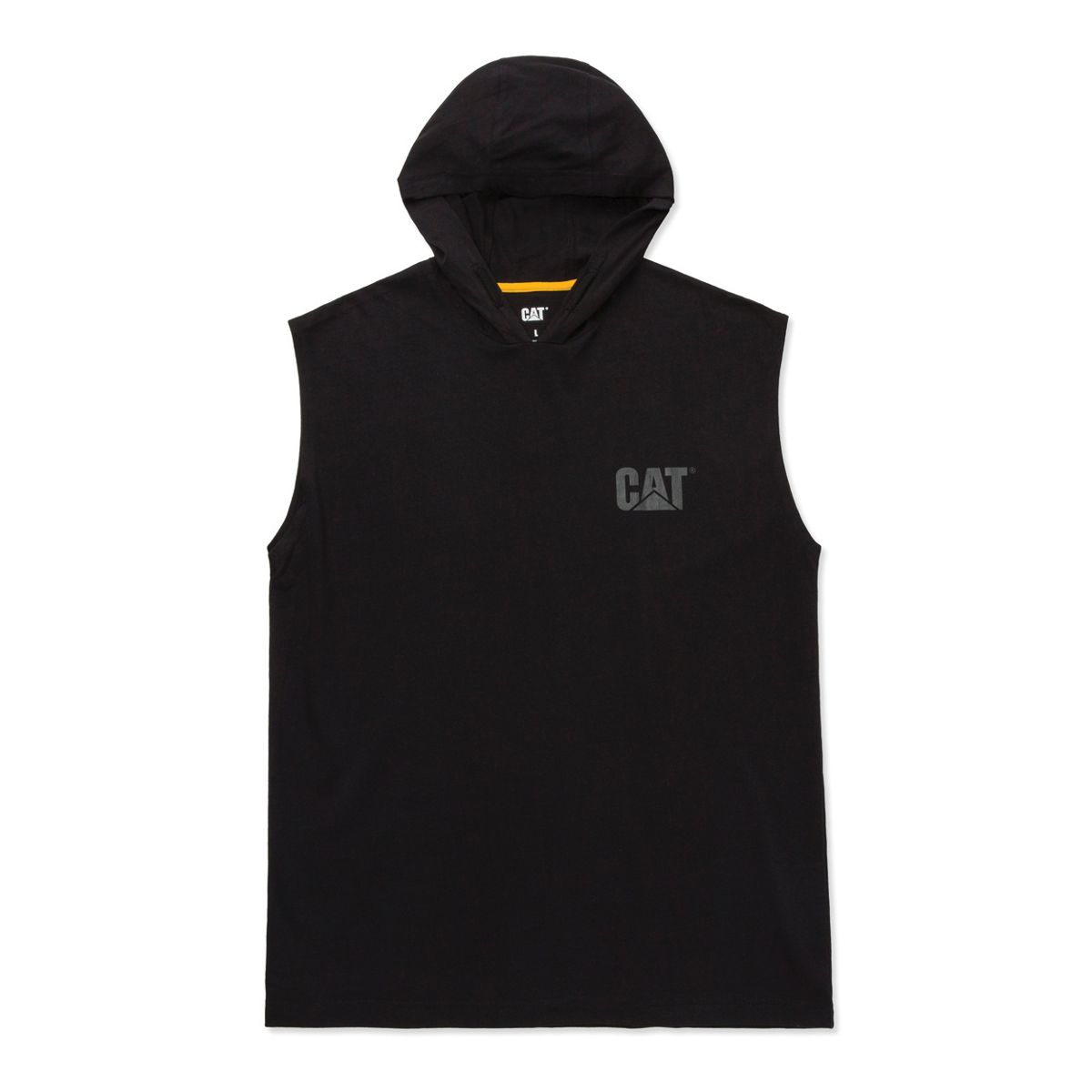 Hooded Sleeveless Tee, Black, dynamic 1