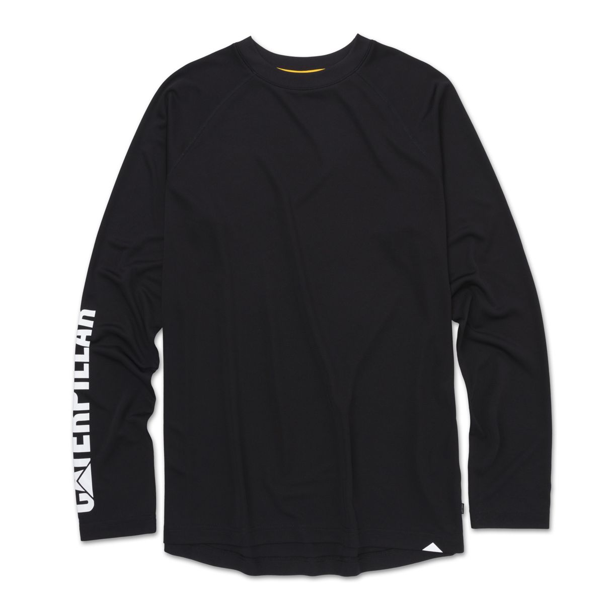 Cooling Long Sleeve Crew Tee, Black, dynamic