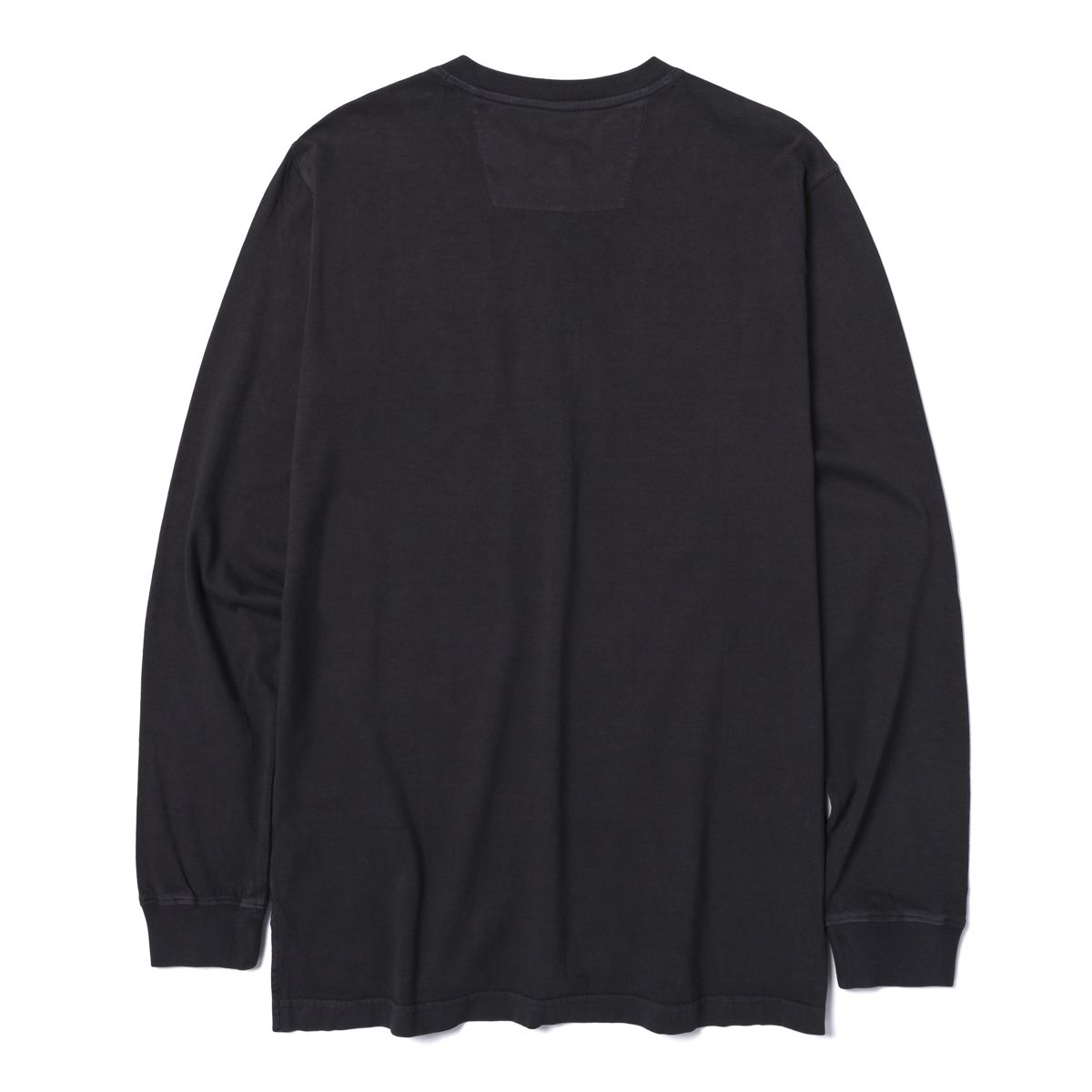 Pigment Dye Long Sleeve Henley, Black, dynamic 2