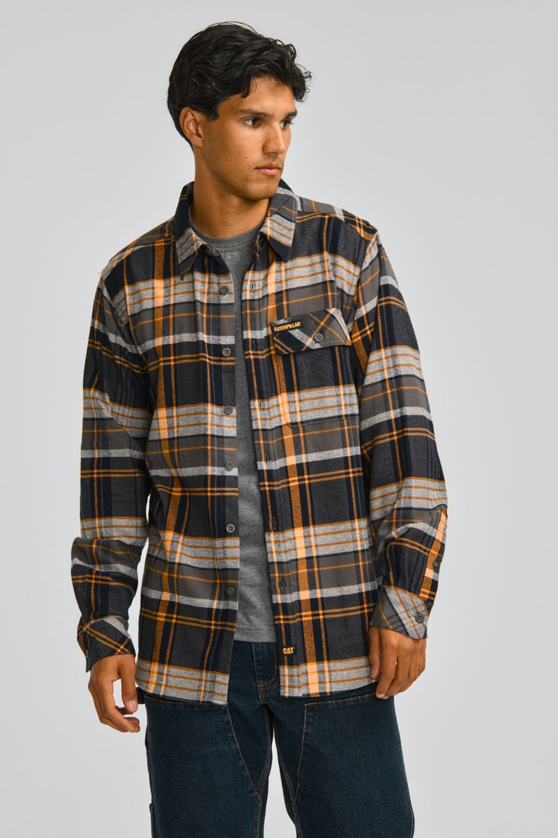 Flannel Shirt, Blaze/Grey, dynamic 8