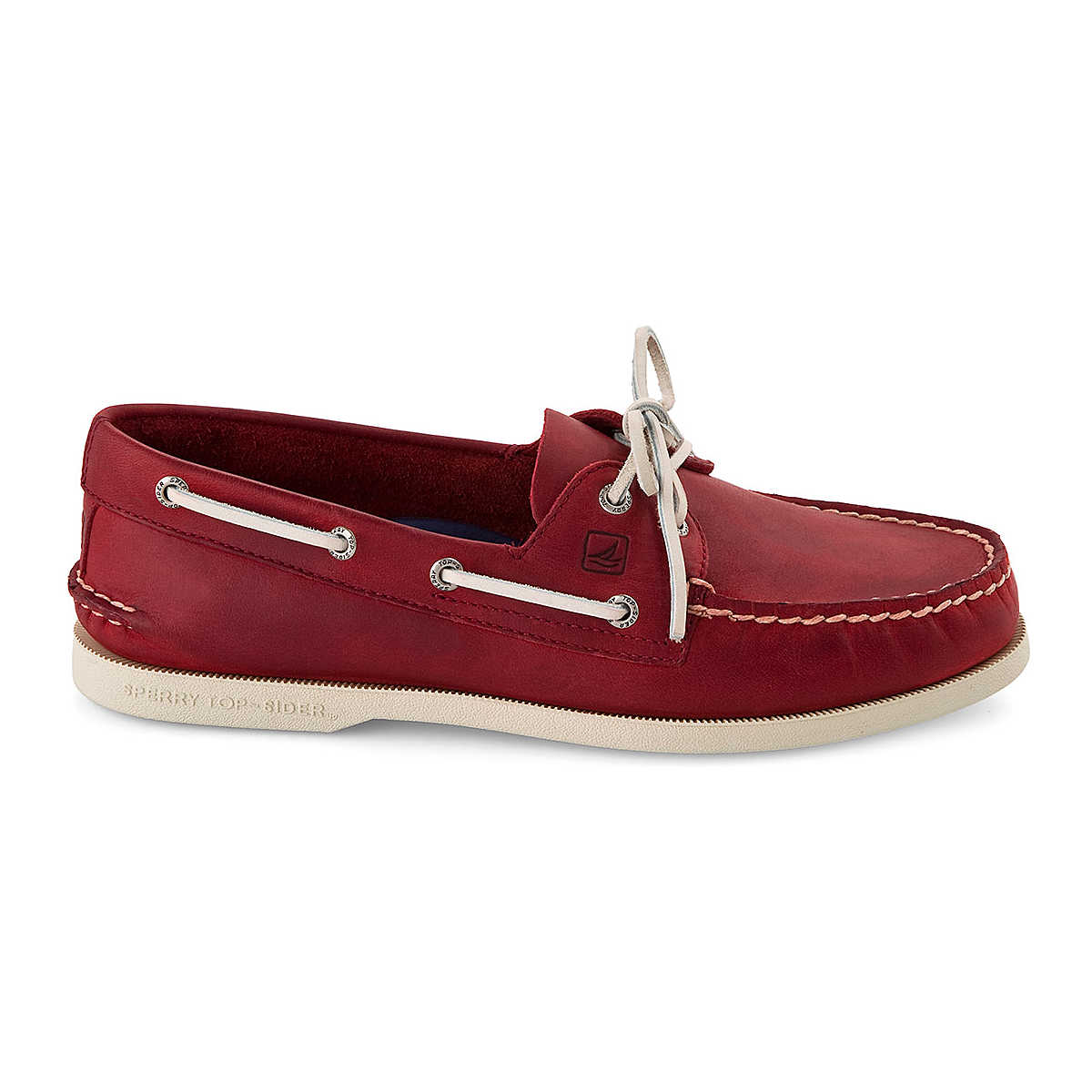 Authentic Original Boat Shoe, Red Leather, dynamic 1