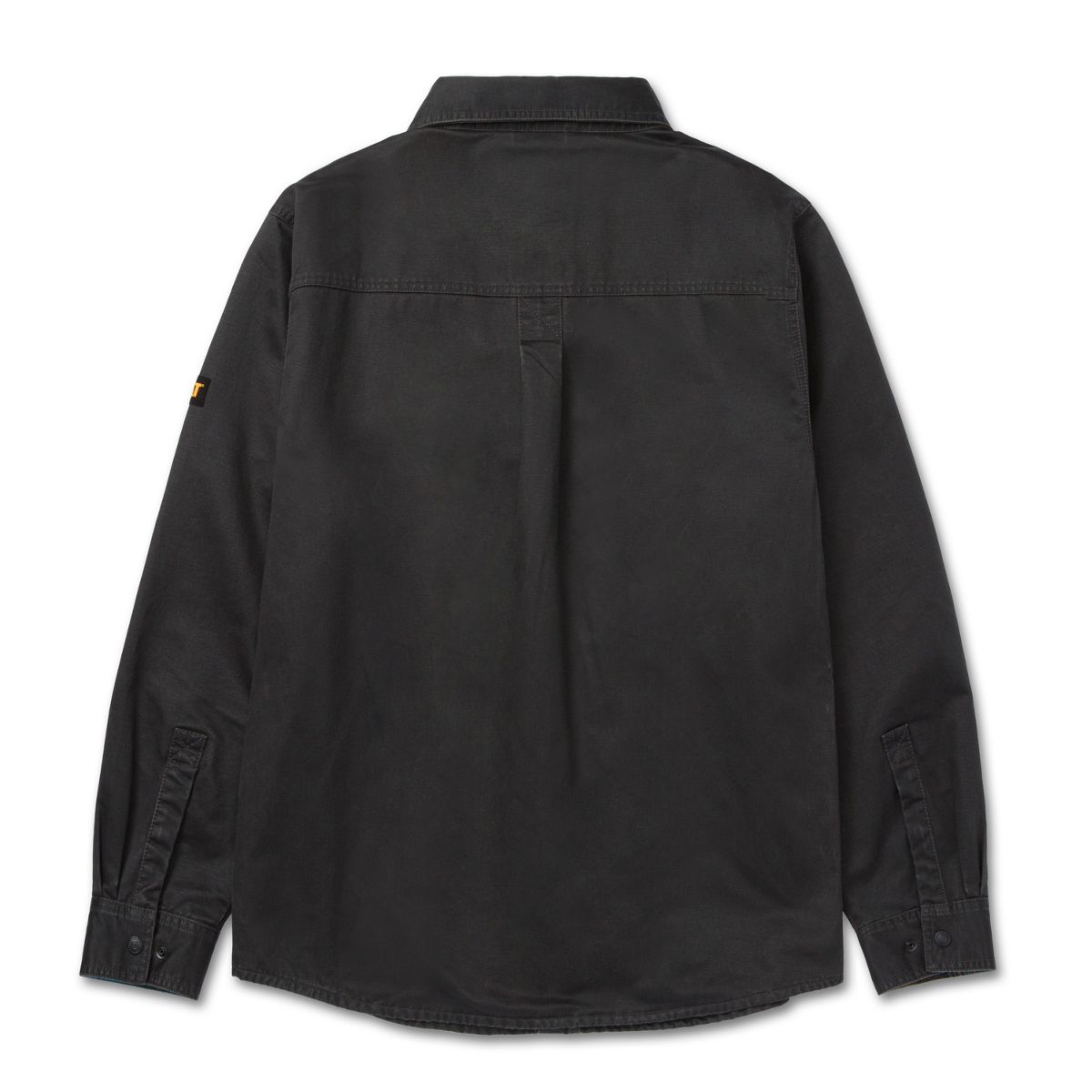 Waxed Cotton Shirt Jacket, Black, dynamic 3