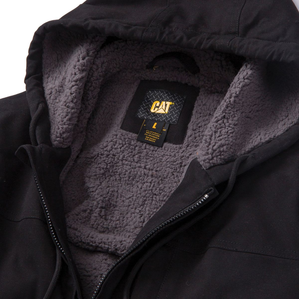 Hooded Sherpa-Lined Jacket, Black, dynamic 7