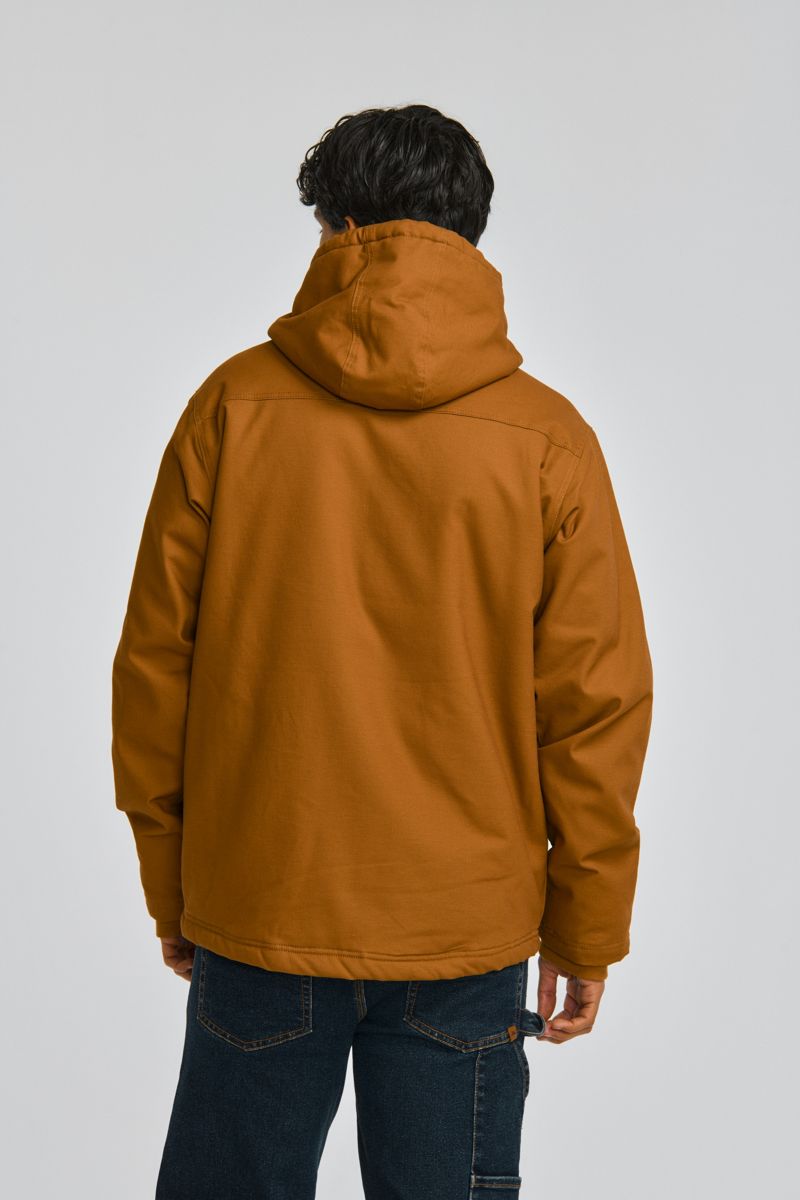 Hooded Sherpa-Lined Jacket, Bronze, dynamic 4