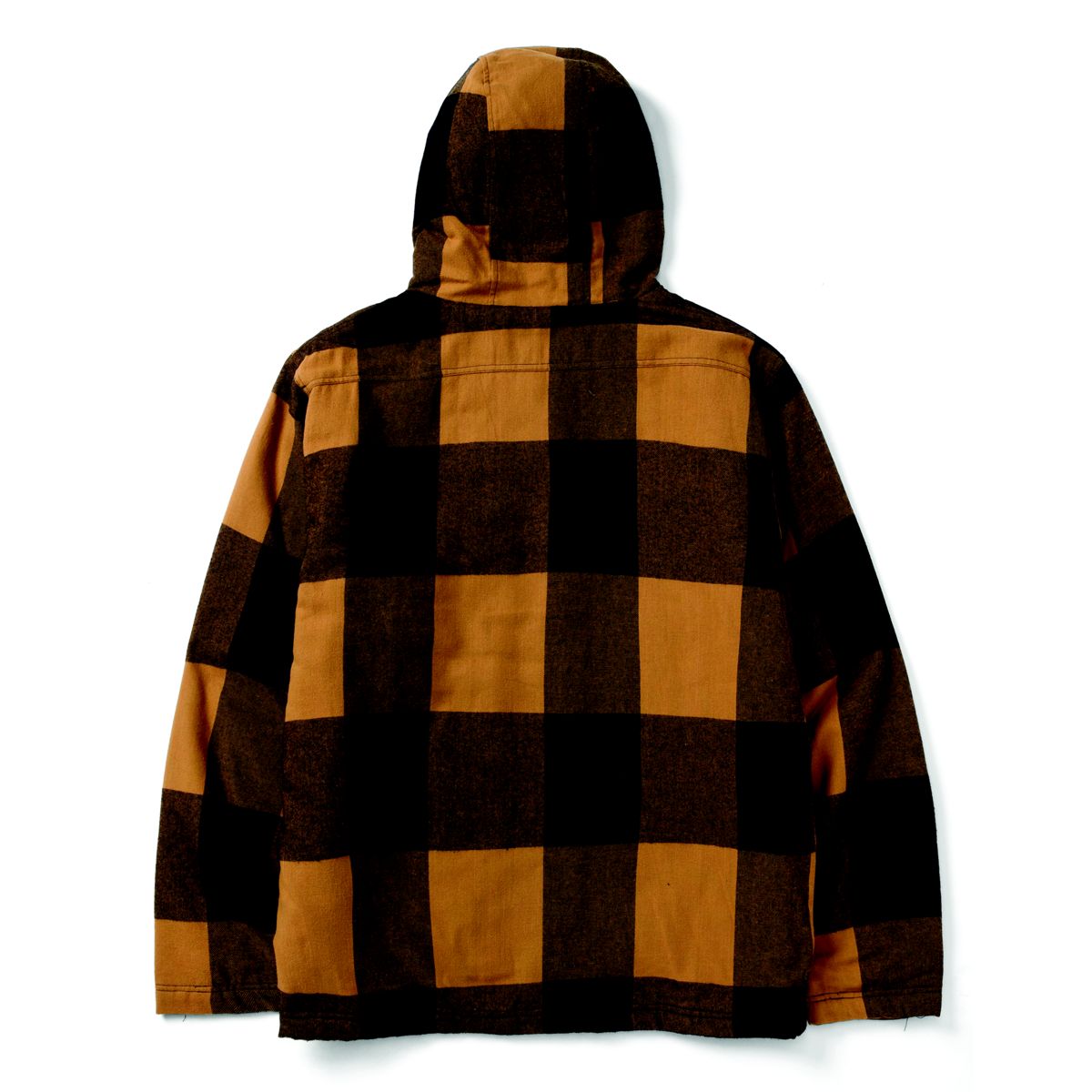 Hooded Flannel Shirt Jacket, Black | Bronze, dynamic 3