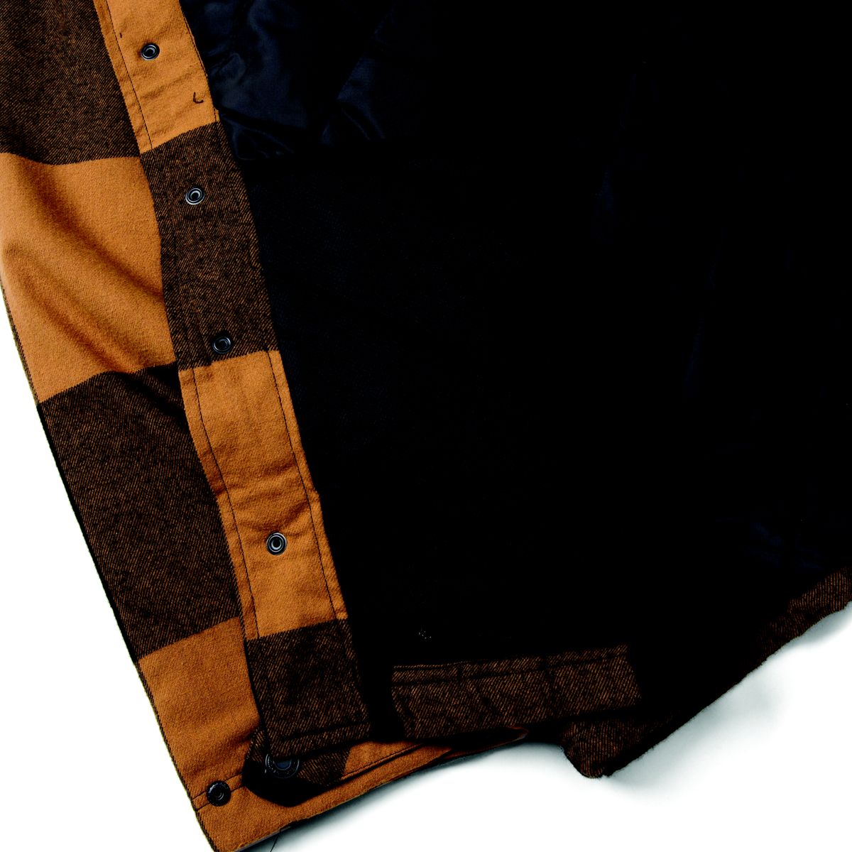 Hooded Flannel Shirt Jacket, Black | Bronze, dynamic 6