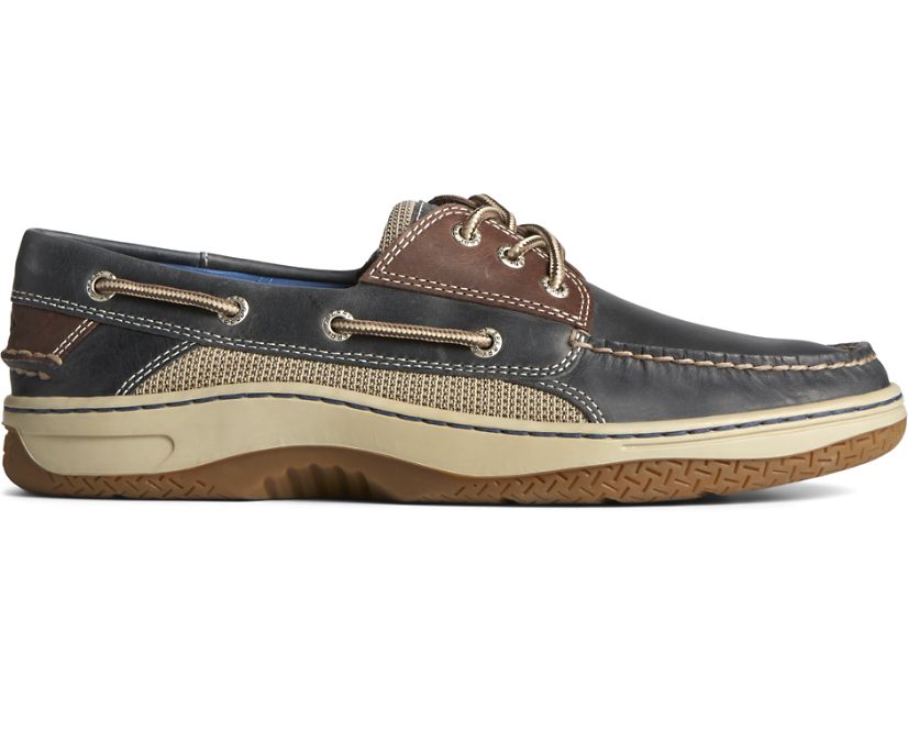 Billfish™ 3-Eye Boat Shoe, Navy / Brown Leather, dynamic 1
