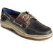 Billfish™ 3-Eye Boat Shoe, Navy / Brown Leather, dynamic 2