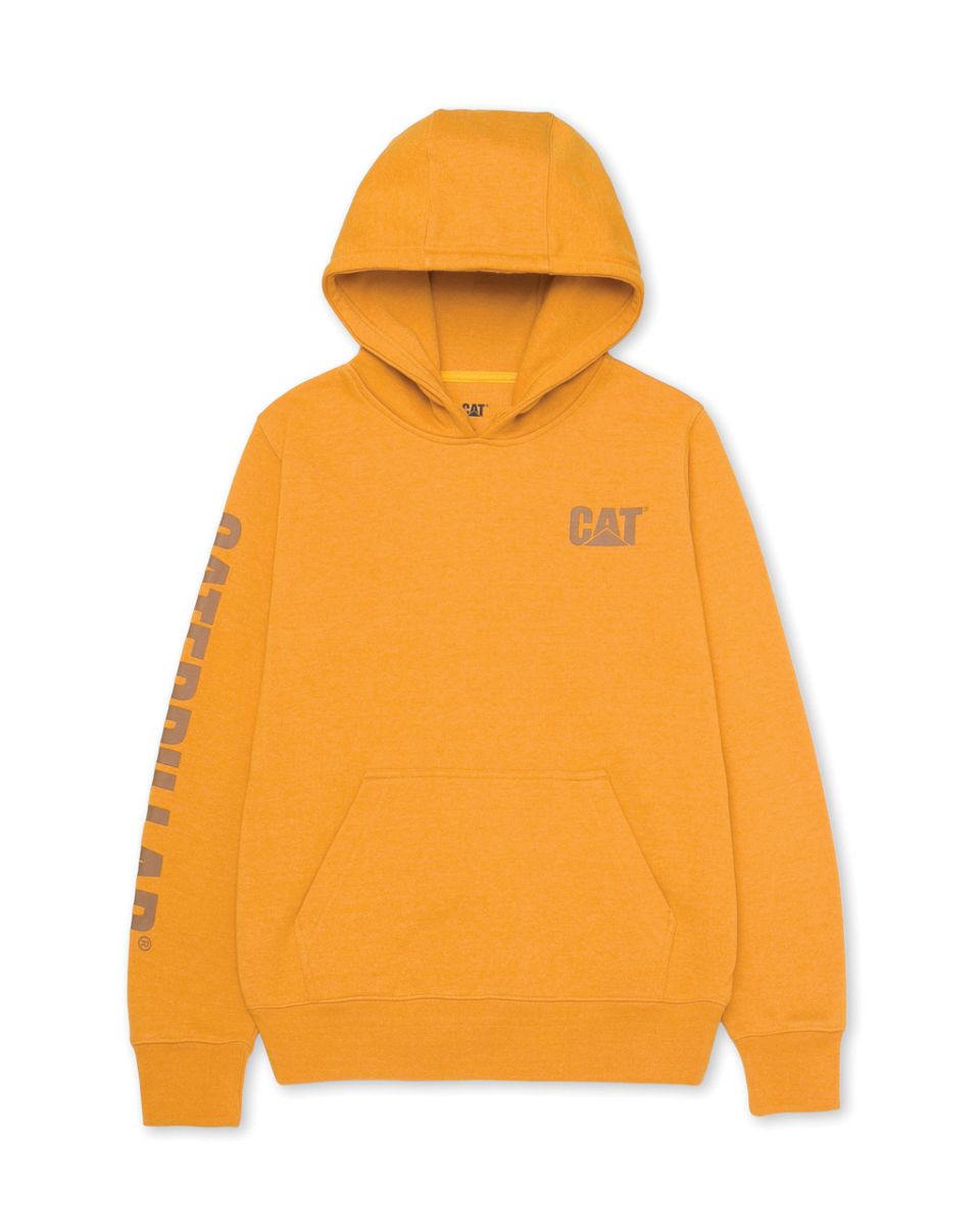 Trademark Banner Pull Over Hoodie, Mustard Yellow Heather, dynamic