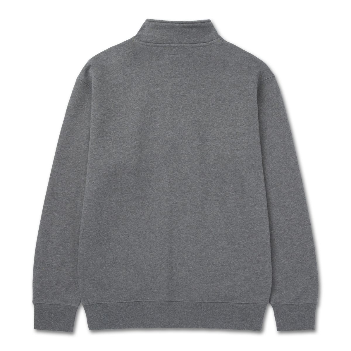Midweight Quarter Zip Sweatshirt, Dark Heather Grey, dynamic 2