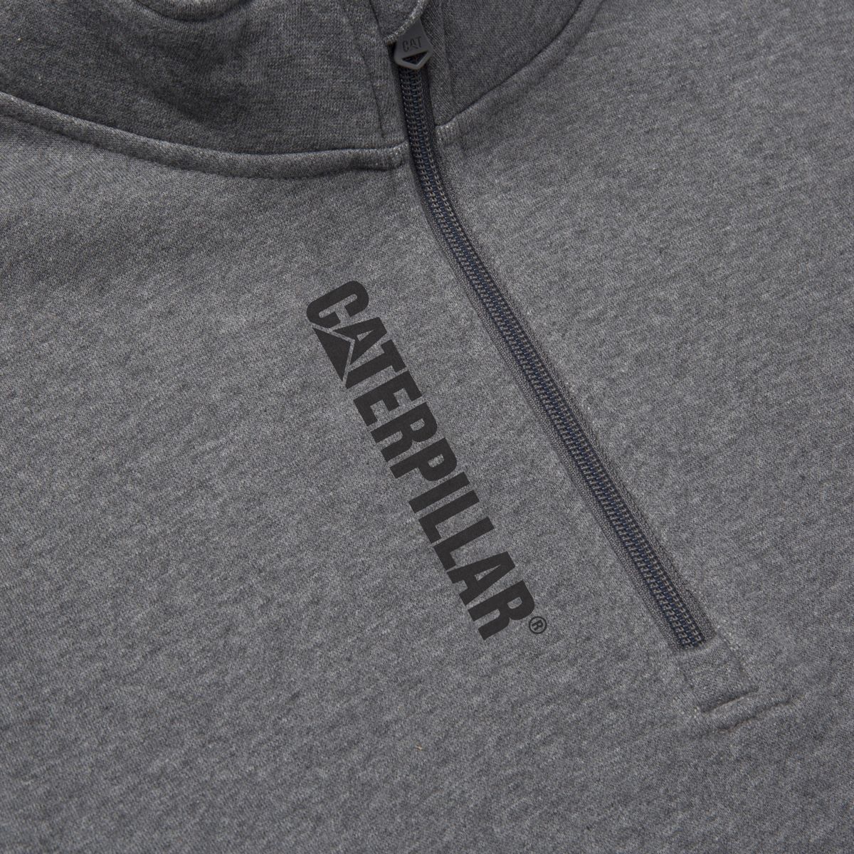 Midweight Quarter Zip Sweatshirt, Dark Heather Grey, dynamic 3