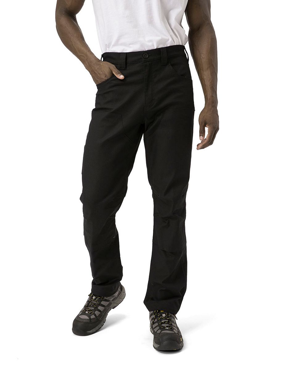 Double Front Stretch Canvas Straight Fit Utility Pant, Black, dynamic 2