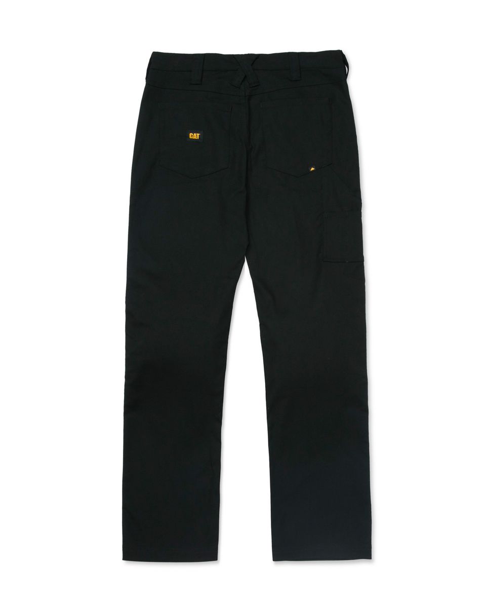 Double Front Stretch Canvas Straight Fit Utility Pant, Black, dynamic 3