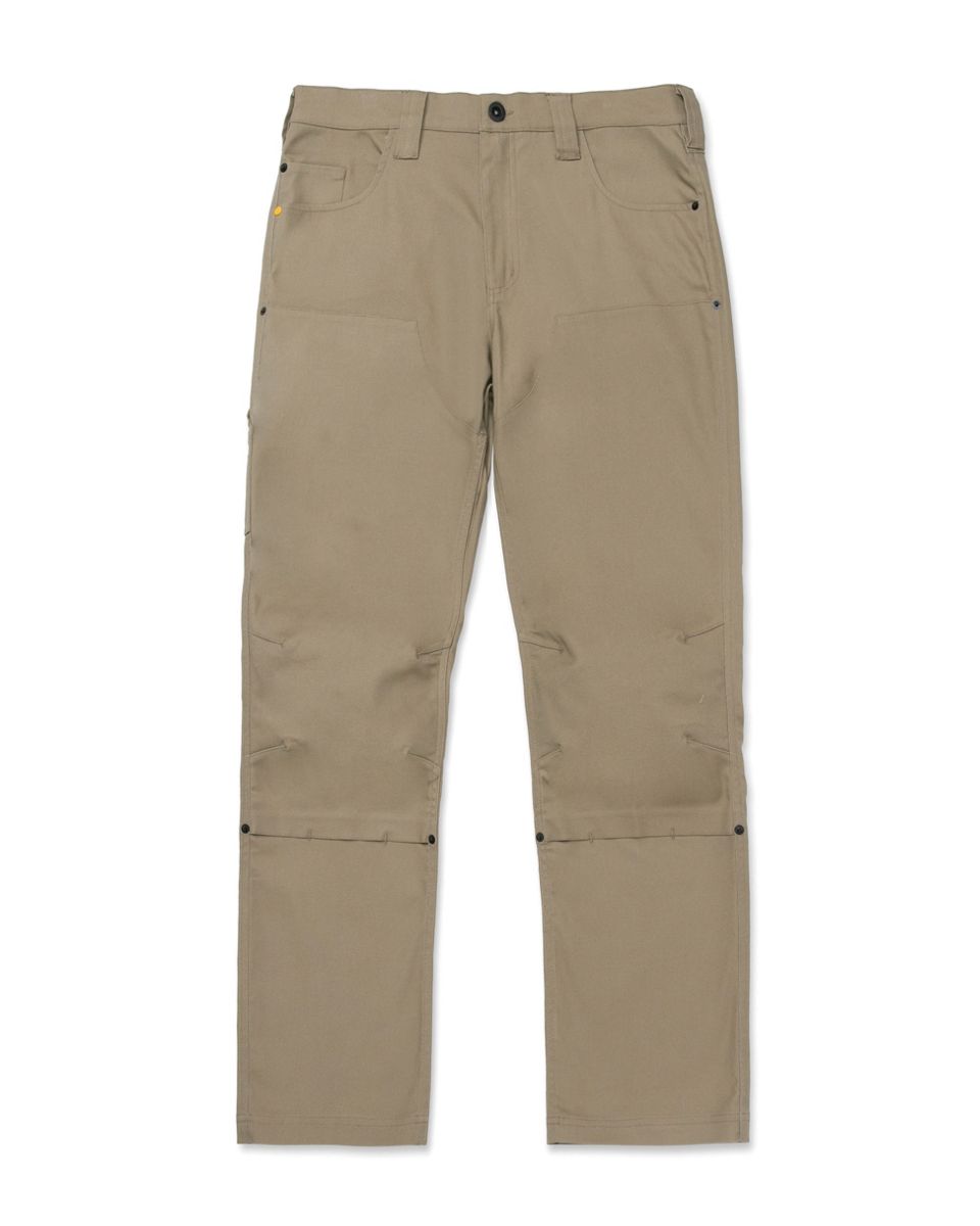 Double Front Stretch Canvas Straight Fit Utility Pant, Khaki, dynamic