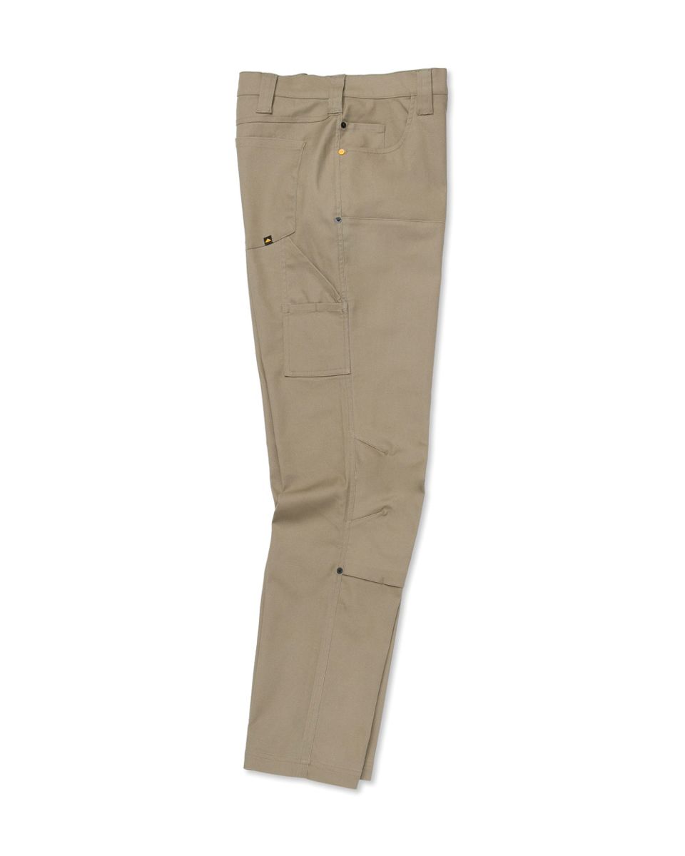 Double Front Stretch Canvas Straight Fit Utility Pant, Khaki, dynamic 4