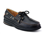 Gold ASV 2-Eye Boat Shoe, Black Leather / Tan, dynamic 1