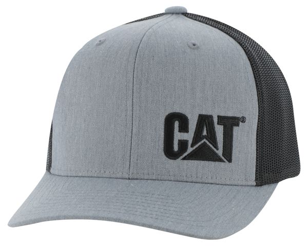 Cat Trademark Trucker Hat, Heather Grey, dynamic