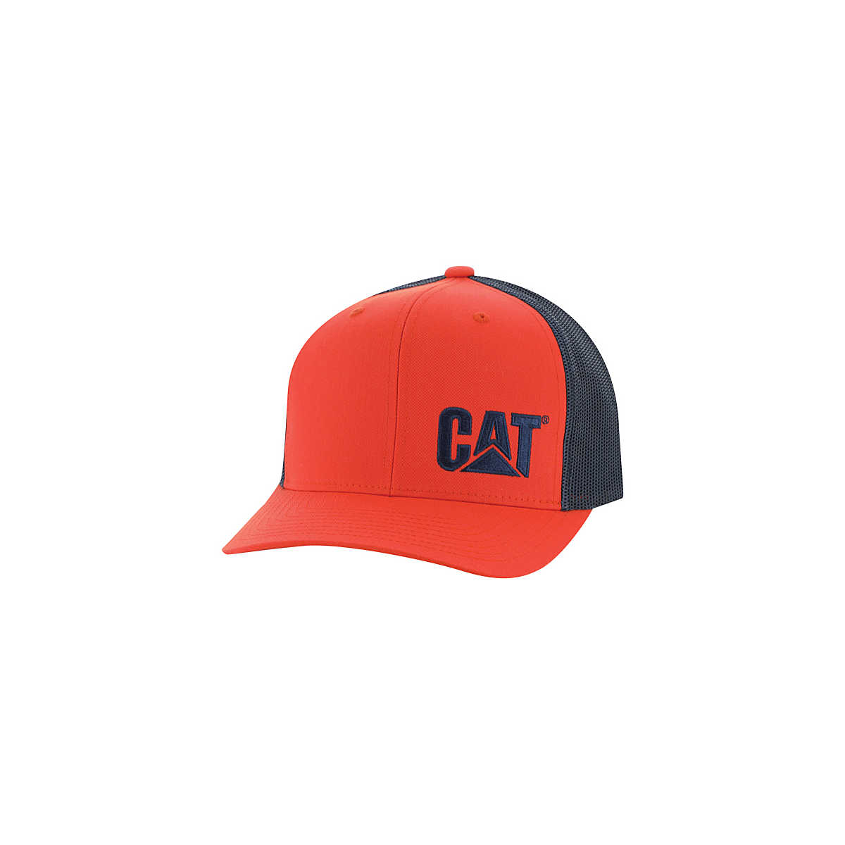Cat Trademark Trucker Hat, Orange, dynamic 1