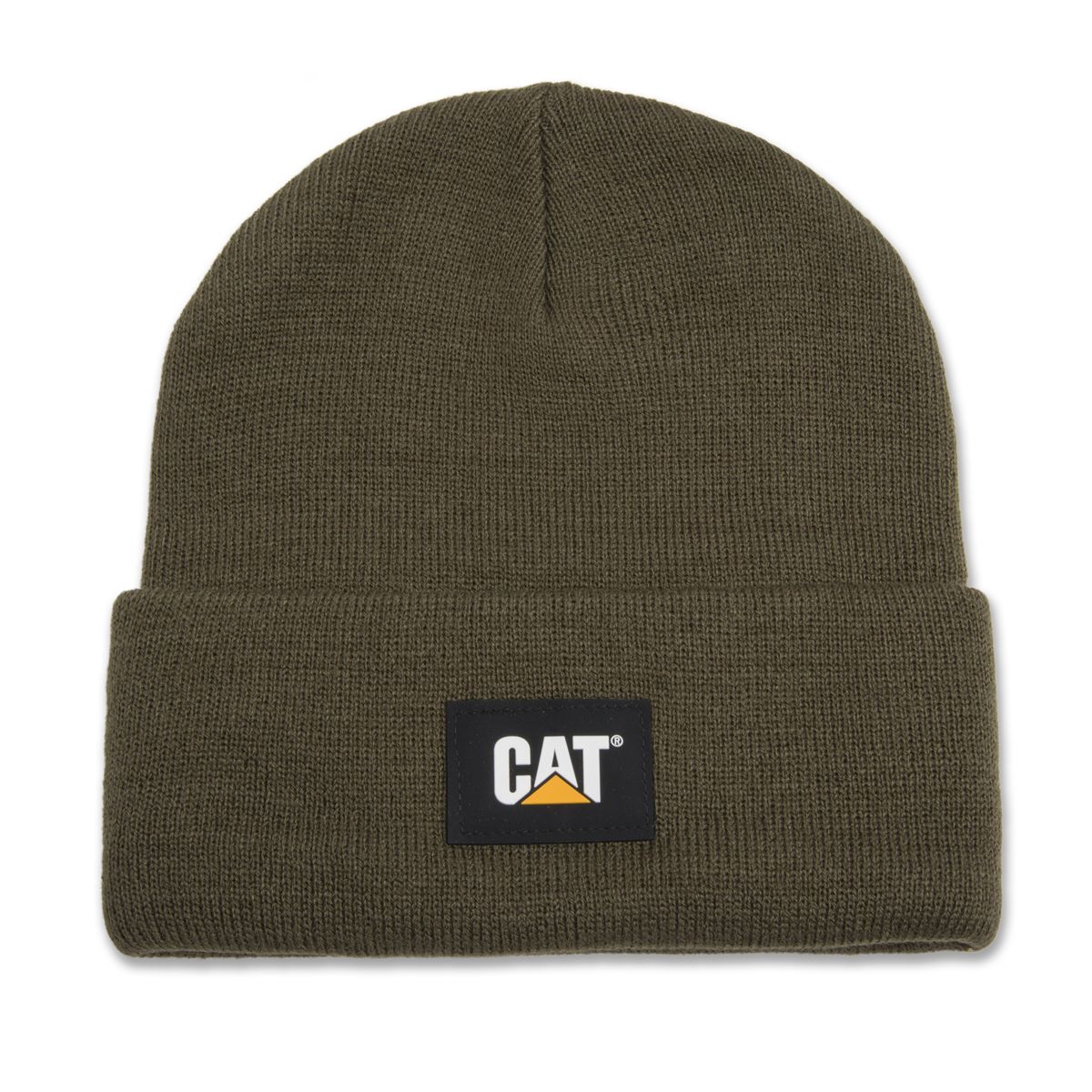 Cat Label Cuff Beanie, Army Moss, dynamic 1