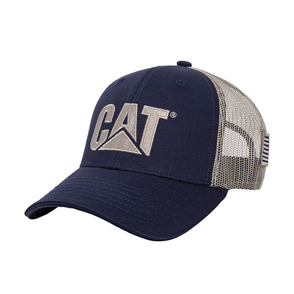 Cat Logo Flag Hat, Navy, dynamic