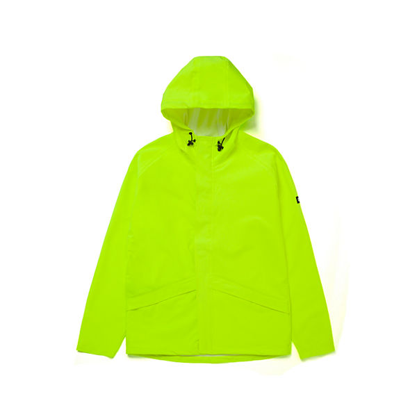 Essential Rain Jacket, Hi-Vis Yellow, dynamic