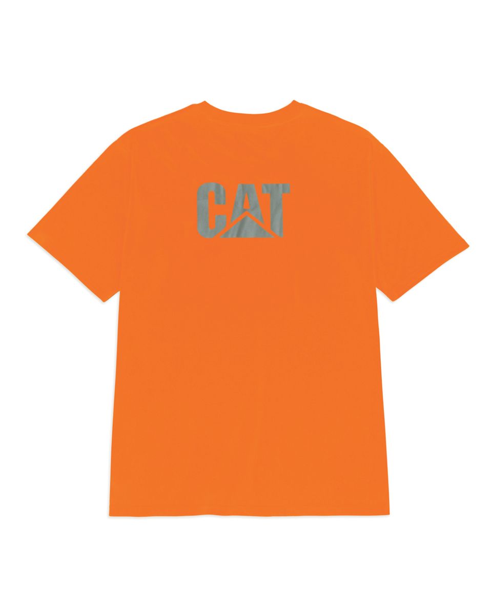 Hi-Vis Trademark Pocket Tee, Orange, dynamic 4