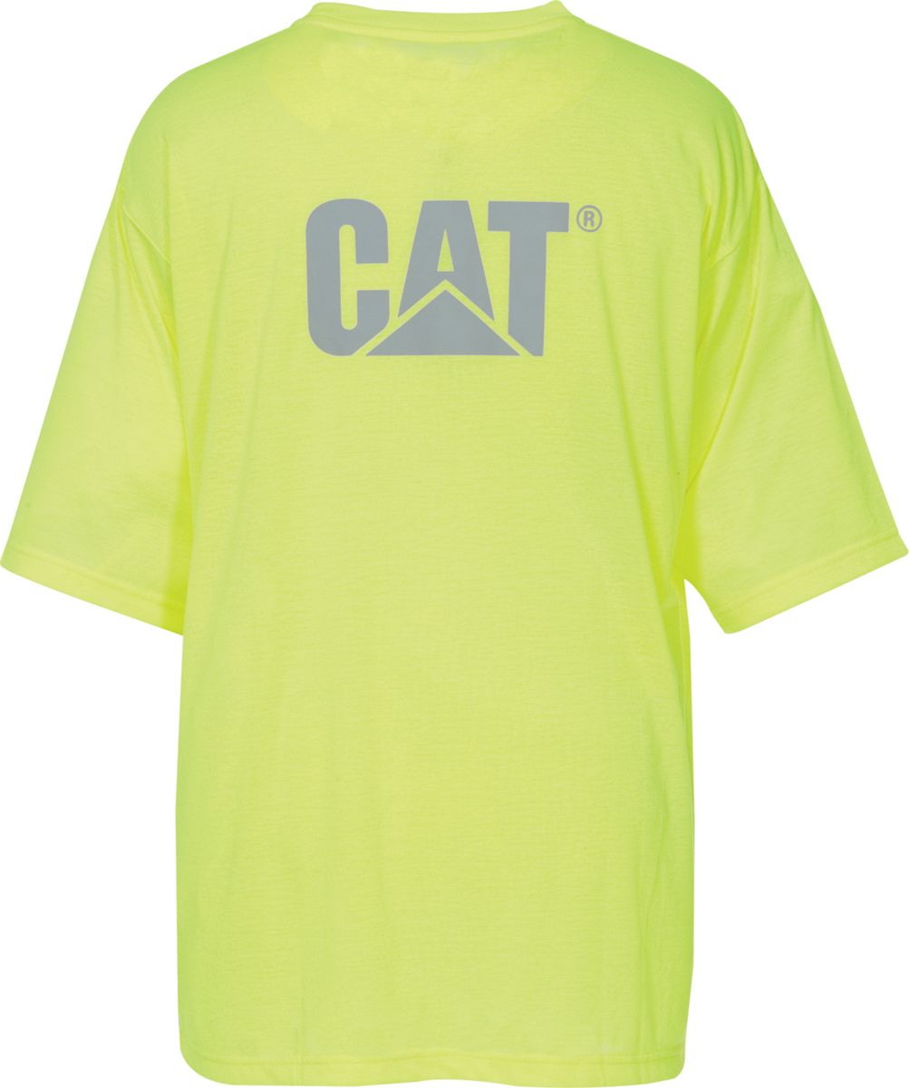 Hi-Vis Trademark Pocket Tee, Mens Yellow, dynamic 3