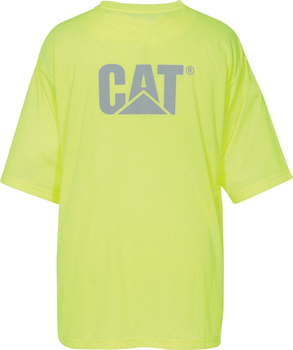 Hi-Vis Trademark Pocket Tee, Mens Yellow, dynamic 3