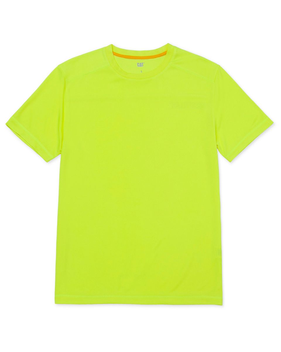 Coolmax Short Sleeve Tee, Hi-Vis Yellow, dynamic