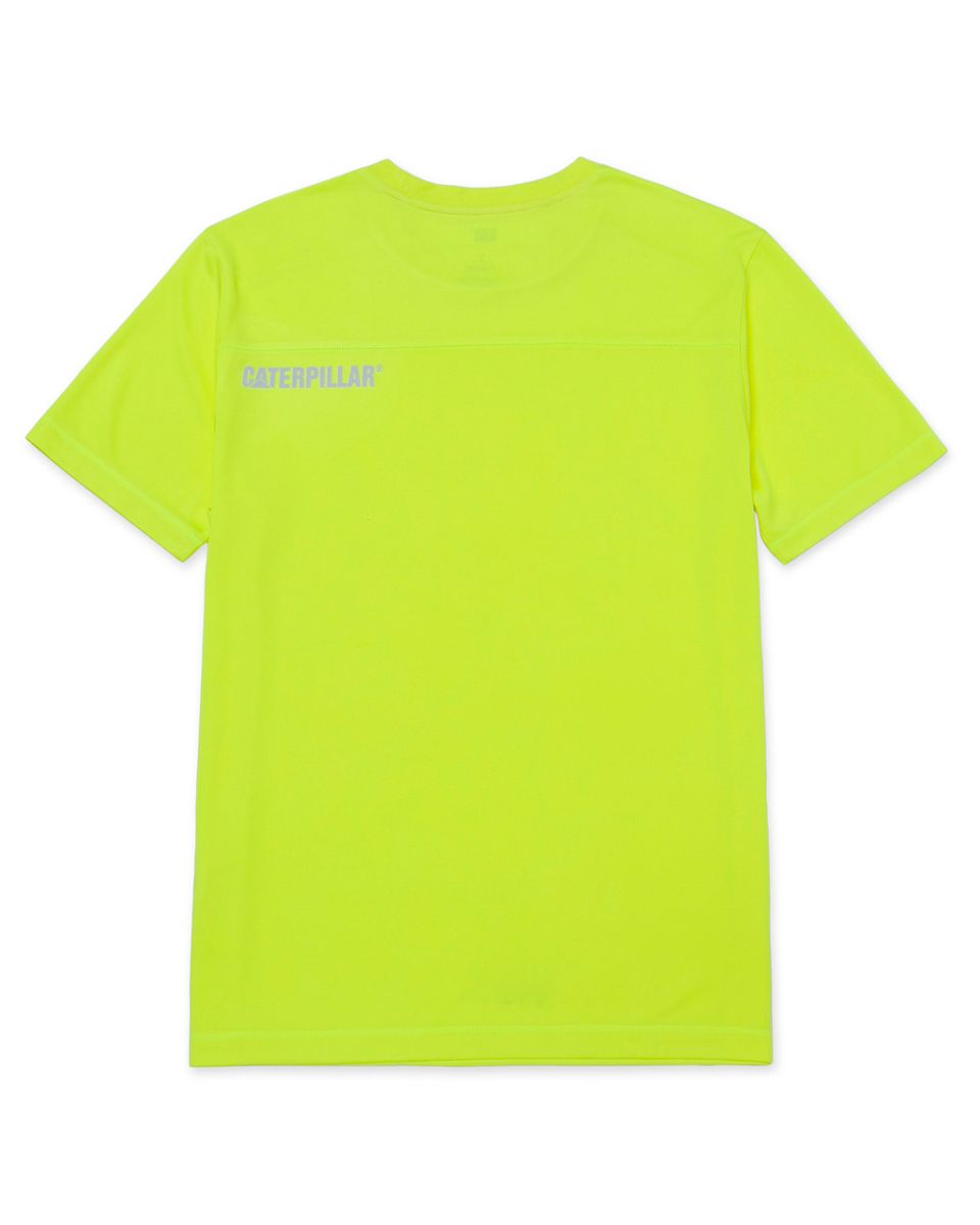 Coolmax Short Sleeve Tee, Hi-Vis Yellow, dynamic 3