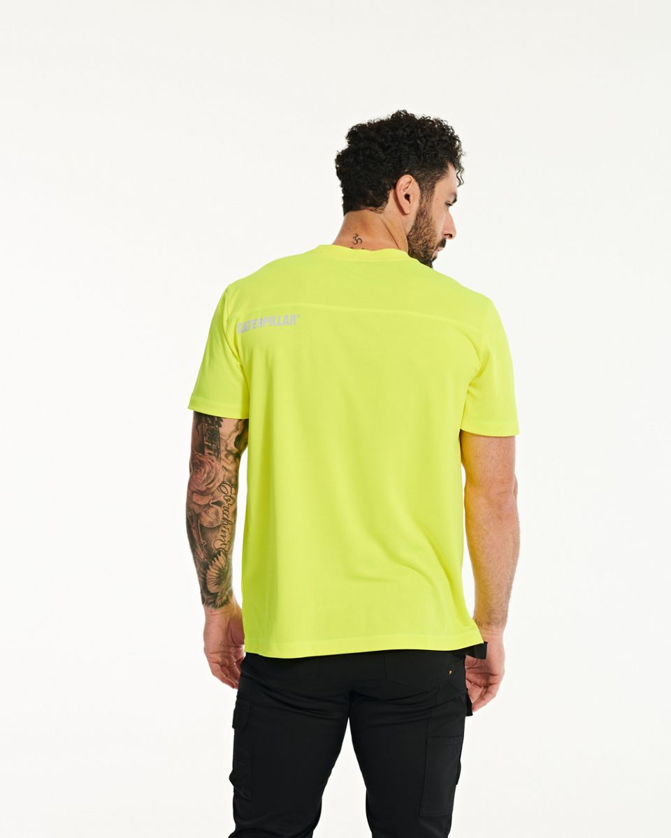 Coolmax Short Sleeve Tee, Hi-Vis Yellow, dynamic 4