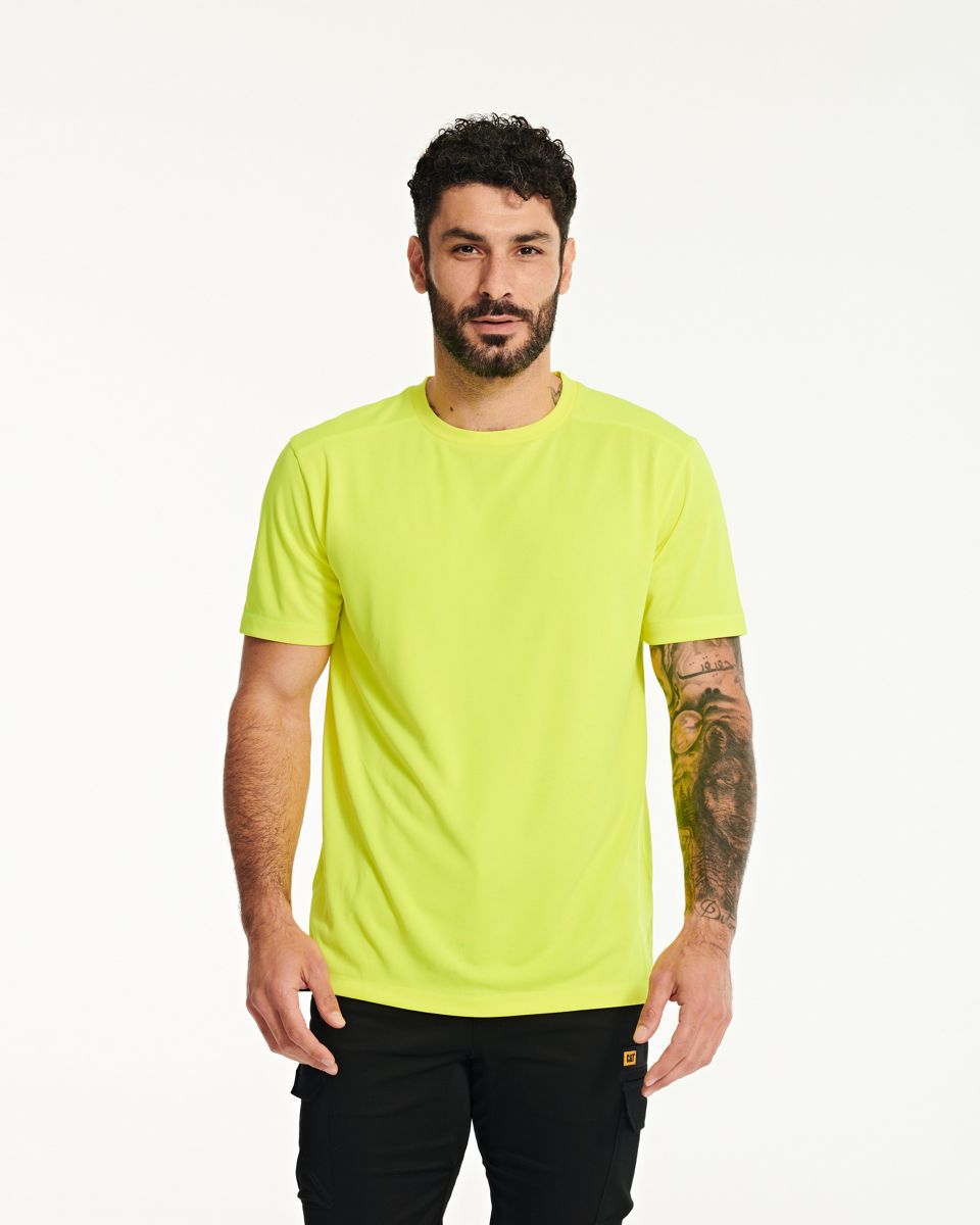 Coolmax Short Sleeve Tee, Hi-Vis Yellow, dynamic 2