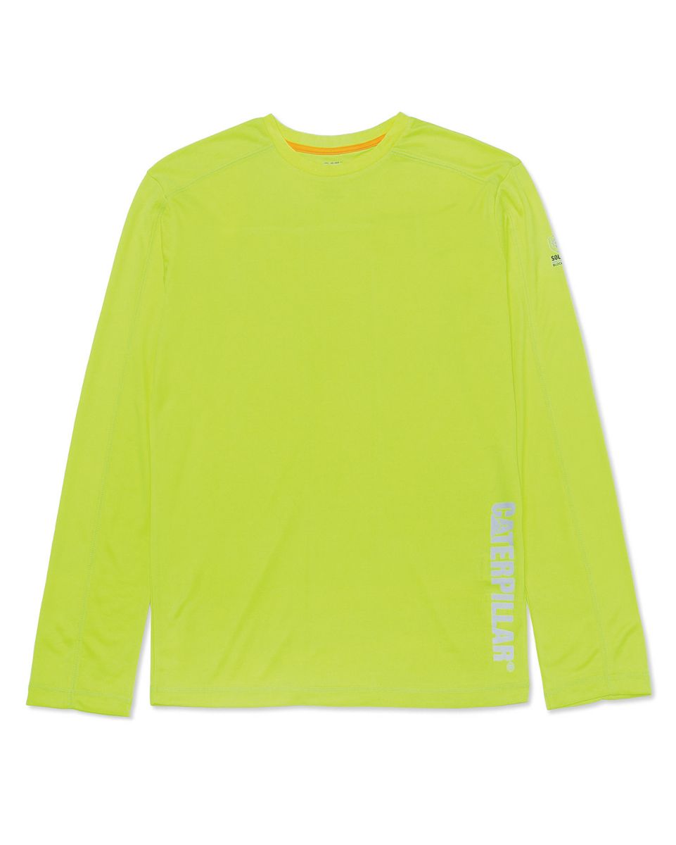 Coolmax Long Sleeve Tee, Hi-Vis Yellow, dynamic