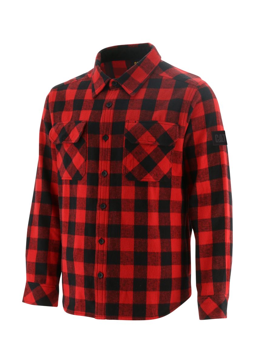 Buffalo Check Heavyweight Shirt, Red, dynamic