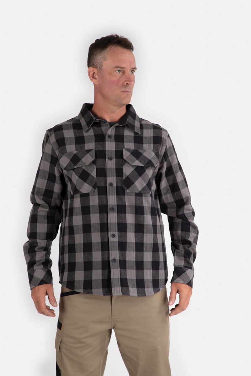 Buffalo Check Heavyweight Shirt, Black, dynamic 2