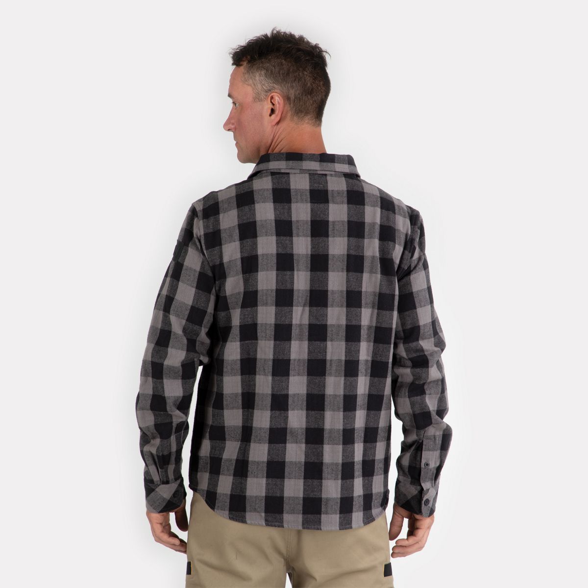 Buffalo Check Heavyweight Shirt, Black, dynamic 3