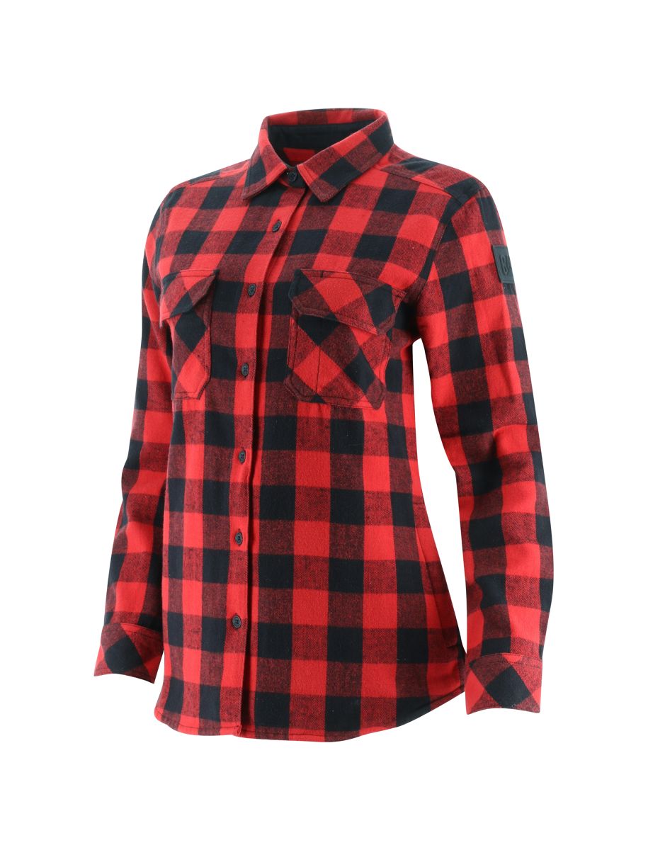 Women's Buffalo Check Flannel Overshirt  CAT® WORKWEAR – Caterpillar  Workwear