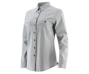 Oxford Long Sleeve Shirt, Denim Blue, dynamic