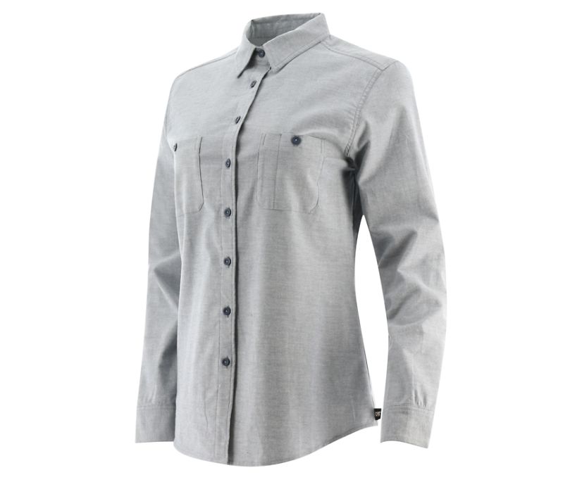 Oxford Long Sleeve Shirt, Denim Blue, dynamic 1
