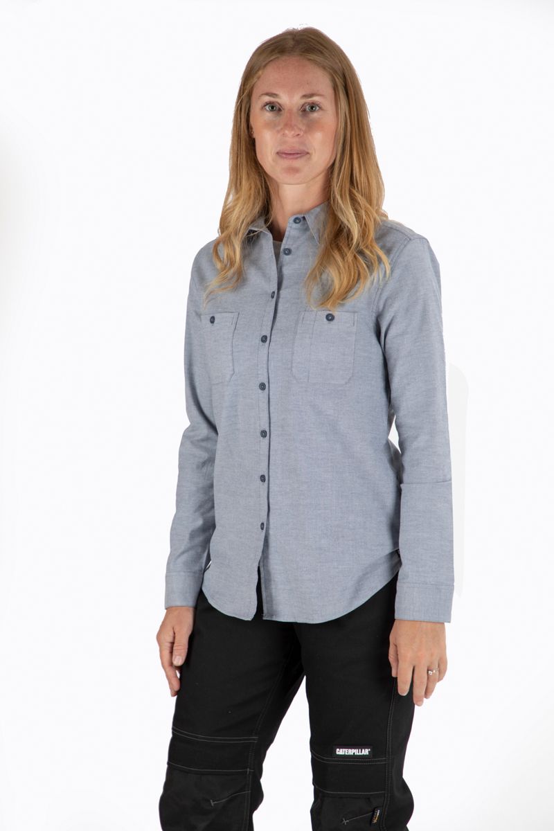 Oxford Long Sleeve Shirt, Denim Blue, dynamic 2