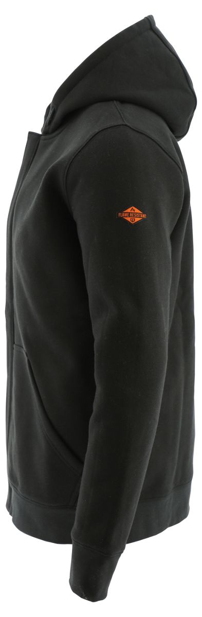 Flame Resistant Midweight Full Zip Hoodie, Black, dynamic 3