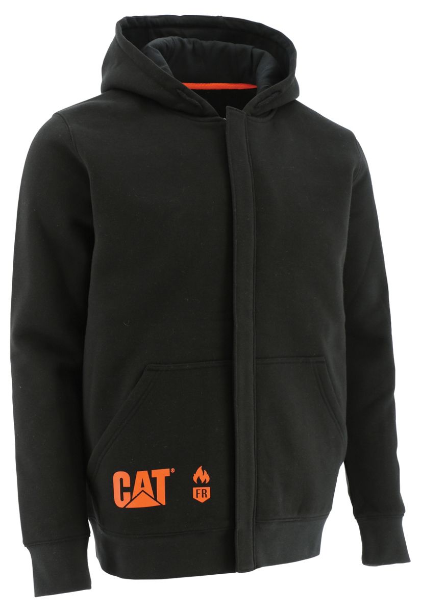 Flame Resistant Midweight Full Zip Hoodie, Black, dynamic