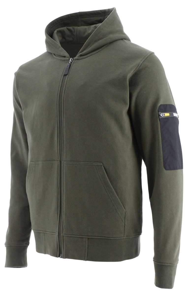 Loopback Full Zip Hoodie, Army Moss, dynamic 1