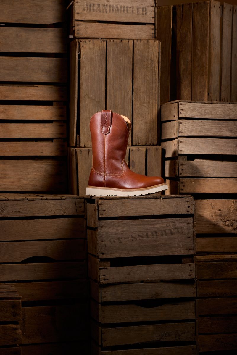 Wolverine x Jordan Davis Bronc Wedge Soft-Toe​ Wellington, Sunset Wheat, dynamic 7