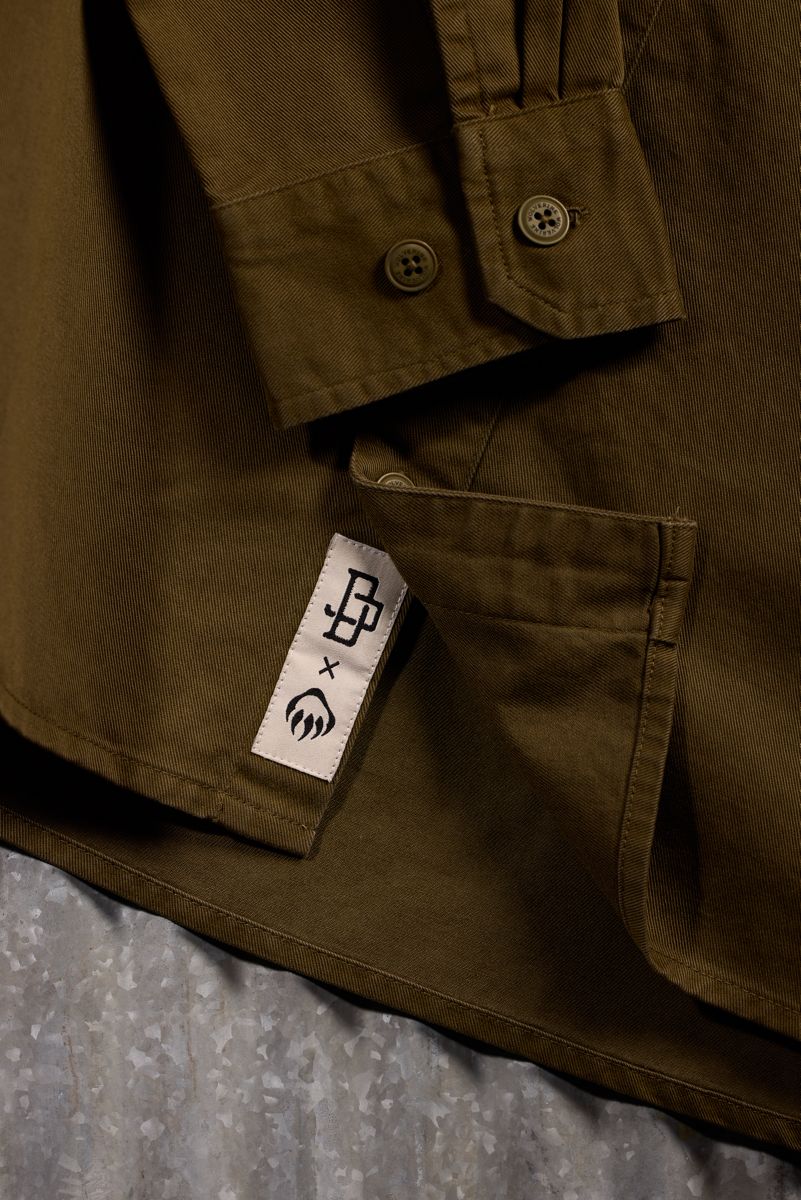 Wolverine x Jordan Davis Twill Shirt, Uniform Green, dynamic 3