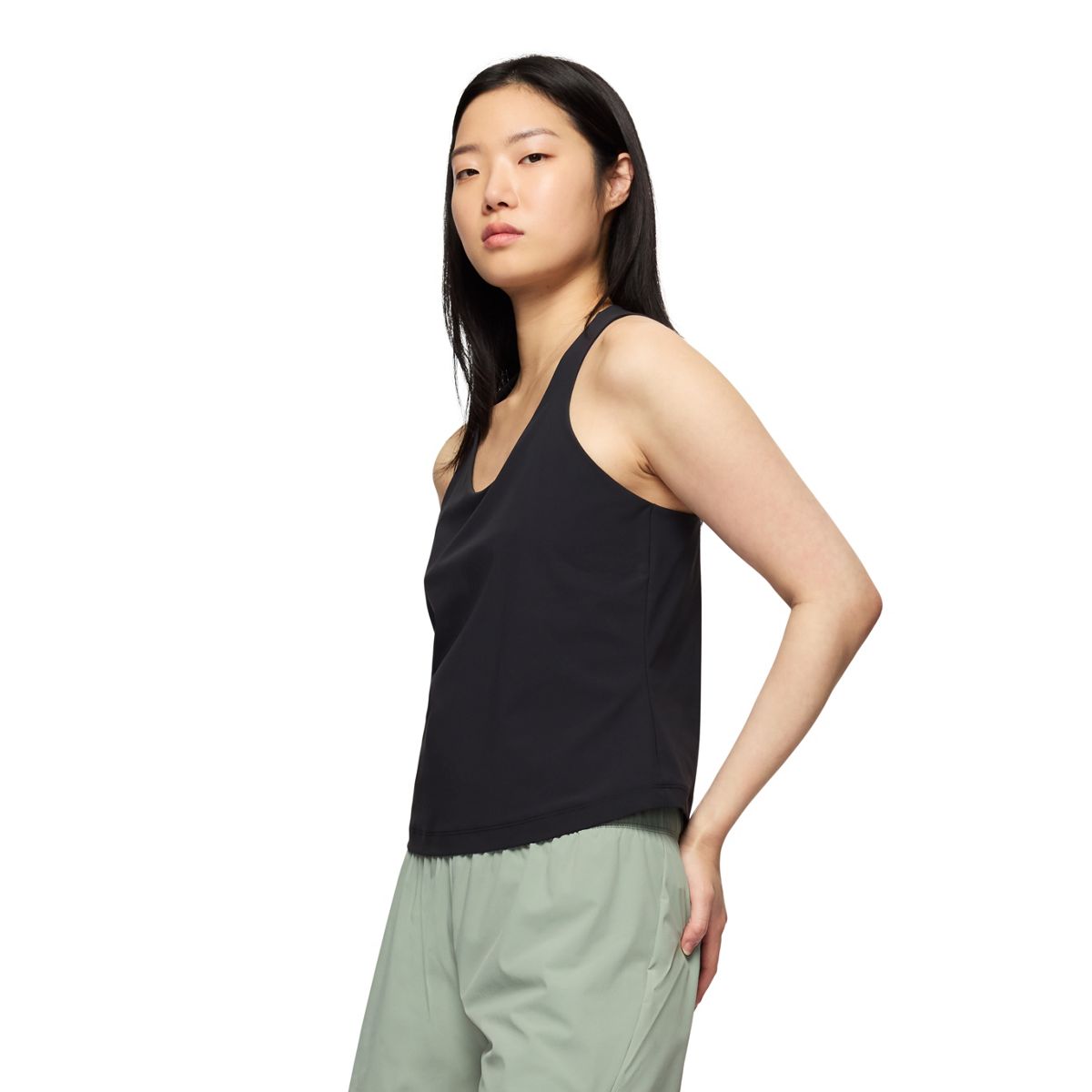 Jasmine Racerback Tank, Black, dynamic 4