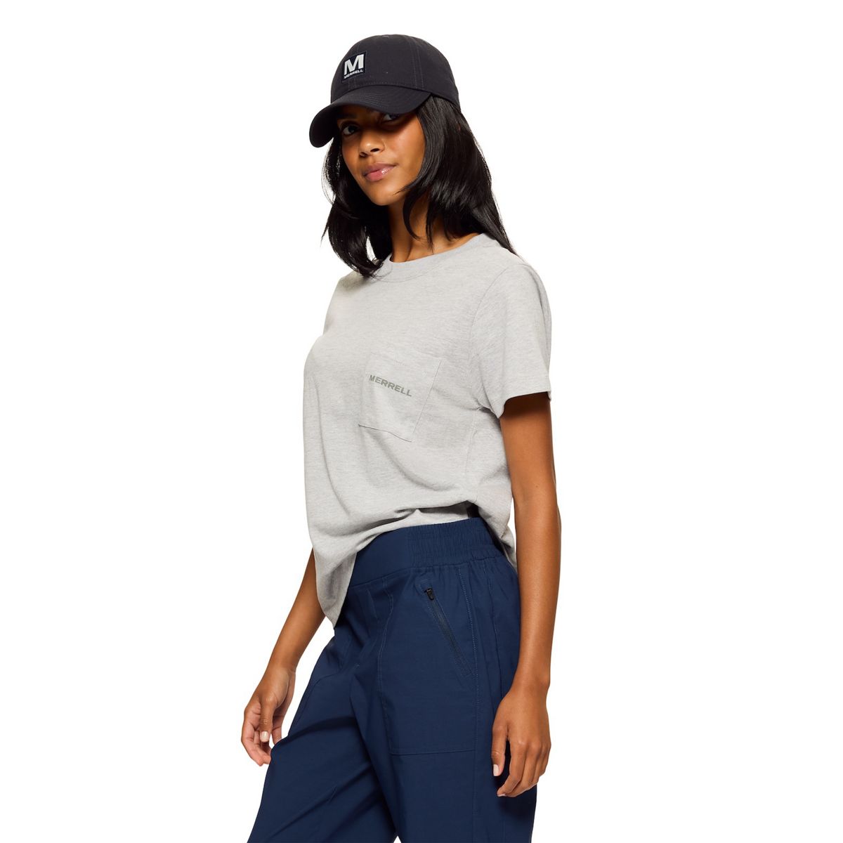 Relaxed Pocket Short Sleeve Tee, Heather Grey, dynamic 2